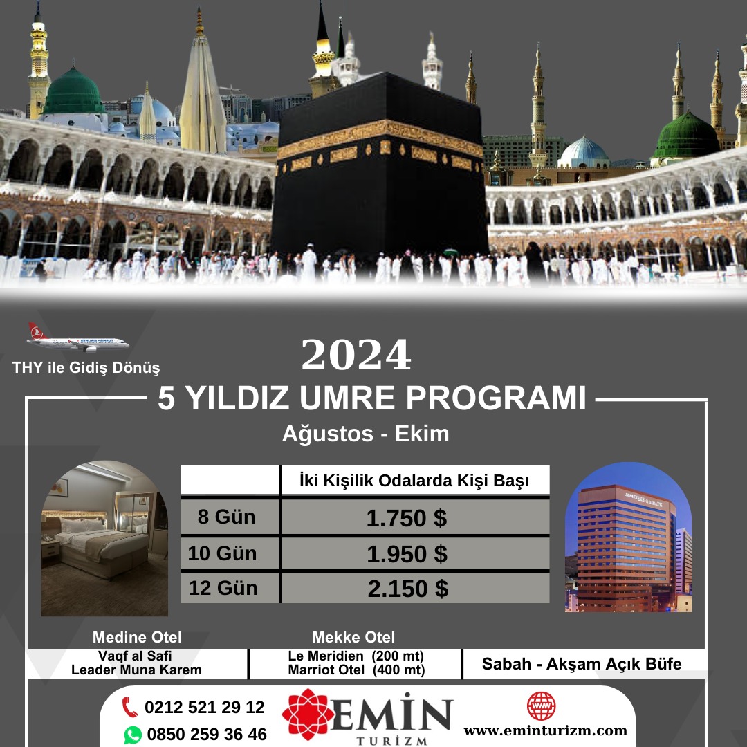 5 yıldızlı Umre Proğramı