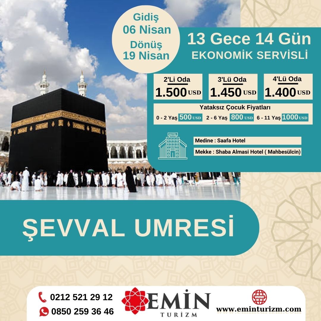 2024 Şevval UMRE PROĞRAMI
